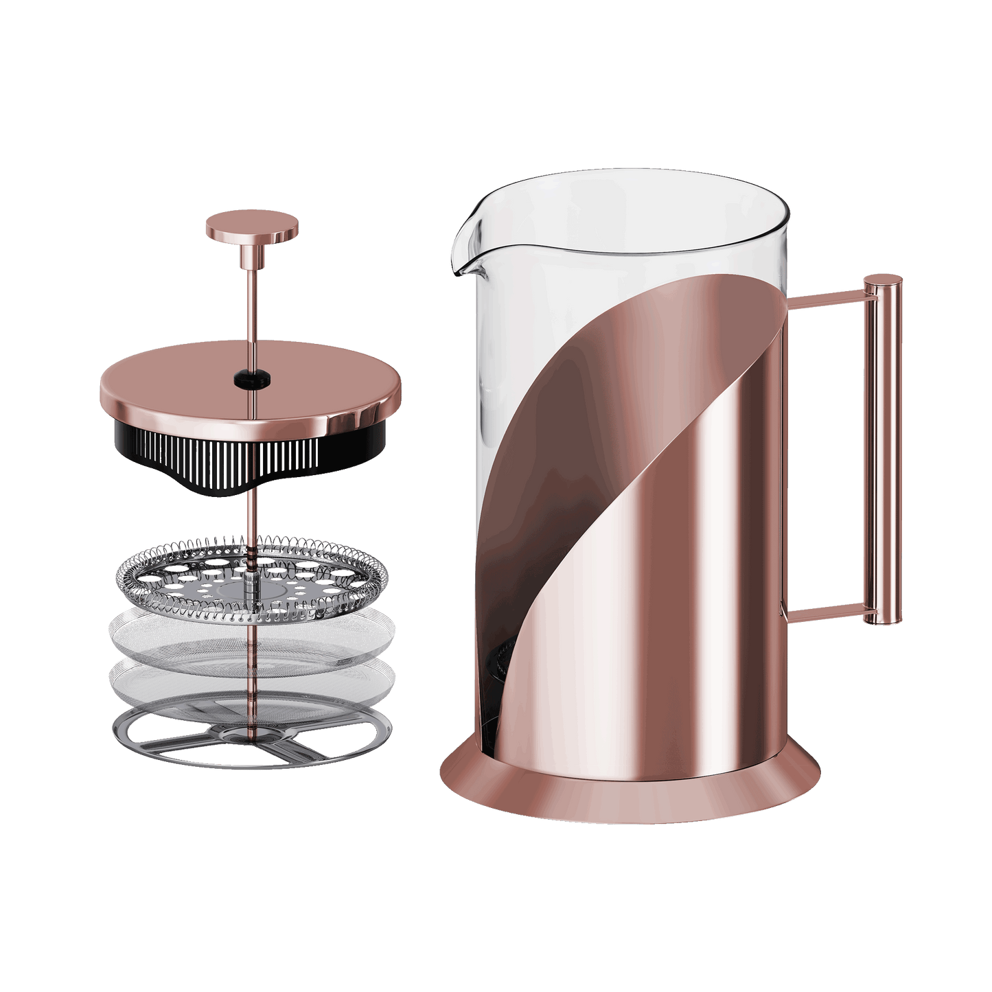 Cafe du Chateau Ritual Series | The Rose Gold French Press (34 oz)